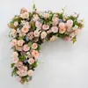 Conjunto de Parede de Flores Artificiais Transfronteiriça e Arranjo de Mesa para Decoração de Fundo de Corredor de Casamento, Flores para Decoração de Eventos de Banquete em Hotel