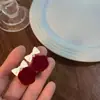 Pendientes de Fuegos Artificiales de Circonita Roja de Año Nuevo para Mujer 2026 Nuevo Estilo Popular Pendientes Únicos y Hermosos