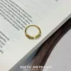 Anillo Abierto de Diamantes Brillantes Coloridos Dopamina de Verano para Mujer, Moderno y Sofisticado, Exquisito Anillo para Dedo Índice, Simple y Versátil