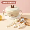 Tazón infantil de acero inoxidable 316, tazón para comida de bebé, tazón para alimentar a lactantes, juego de vajilla portátil para niñas, apto para uso en exteriores