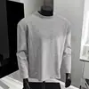 Moletom estampado outono e inverno para homens, coleção primavera/outono 2025, estilo coreano, novo com gola redonda, corte solto, top chique estilo Hong Kong
