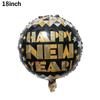 Balón de estrella de cinco puntas de película de aluminio de 18 pulgadas feliz año nuevo globo de papel de aluminio Arreglo de celebración de reunión anual de fiesta de Año Nuevo