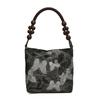 Nova Bolsa de Ombro para 2024 de Grande Capacidade Estilo Chinês Elegante Bordada com Seda Dourada Textura Elevada Folha de Bambu Borboleta Estilo Nacional para Axila/Ombro