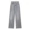Moda Feminina Atacado 2026 Novo Estilo Europeu e Americano Jeans Longo da Moda de Cintura Alta com Barra Larga para Mulheres 2569220