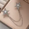 ¡Guau!Corona Retro Europea y Americana Cadena de Borla Moda Ropa Formal Lujo Ligero Gama Alta Accesorio de Pedrería Broche