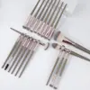 Ferramentas Profissionais de Maquiagem Conjunto de 20 Pincéis para Olhos Cabo Pontiagudo Cerdas Macias Tricolor Pincel para Pó Solto Pincel para Olhos Multifuncional