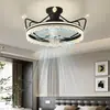 Nova Luz Nórdica Luxo Quarto Infantil Lâmpada Ventilador Integrada Sala de Jantar Sala de Estar Teto Inteligente Quarto Sala de Estar Lustre