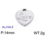 Colgante de Acero Inoxidable en Forma de Corazón Accesorios para Joyería DIY Corazón Hueco con Pedrería Combinación de Amor Collar Pulsera Dijes