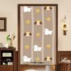 Cortina de Tela de Perro Salchicha de Dibujos Animados para Puerta de Casa Baño Cocina Media Cortina Cortina de Privacidad para Dormitorio Simple Sin Taladro