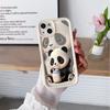 Estilo Celebridad de Internet Suave Lindo Panda de Té de Leche Funda de Silicona para Teléfono Iphone17 Dibujo Animado Suave Funda Protectora Iphone15