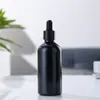 Frasco Dispenser de Óleo Essencial Vidro Preto à Prova de Luz 10ml com Ponta Conta-gotas, Frasco para Líquido de Essência, Embalagem Portátil para Skincare