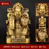 Grande Estátua de Buda Ornamentada em Latão Puro, Estátua de Cobre para Loja ou Empresa, Presente de Inauguração de Casa ou Negócio, Item de Artesanato