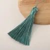 Borla Corta y Gruesa de 8 cm Vertical Cerrada, Nudo Chino de Poliéster Tejido a Mano Borla Pequeña, Colgante de Borla Hecho a Mano DIY