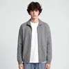 Suéter de punto para hombre APO, cuello medio alto simple, manga larga, cárdigan de punto versátil y holgado