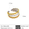 Anillos Populares Europeos y Americanos de Acero de Titanio, Bloqueo de Color Dorado 18K, Diseño Único, Anillos de Acero Inoxidable de Alta Gama al por Mayor