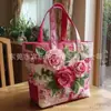 Bolso de Mano con Estampado de Moda Tendencia para Mujer 3D Transfronterizo Nuevo Producto Temu Amazon Bolso de Hombro Lona 300g