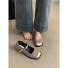 Zapatos Planos para Mujer 2024 Primavera/Verano Celebridad de Internet Nuevo Estilo Retro Británico Mary Jane Antideslizantes Adelgazantes para Combinar con Faldas Versátiles