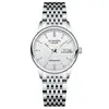 Guanqin 16221 Reloj para Hombre Reloj Mecánico Completamente Automático Resistente al Agua Luminoso de Negocios Acero Inoxidable Correa de Acero Nuevo Reloj para Hombre
