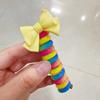Celebridade da Internet Elástico de Telefone Anel de Cabelo Arco-Íris Crianças Fofo Desenho Animado Colorido 2024 Novos Acessórios de Cabelo Boa Elasticidade Rabo de Cavalo