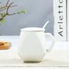 Taza estrellada taza de cerámica con tapa y cuchara Taza Diamante regalo Taza