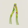 Bufanda con Borla Redonda 130*5 cm, Bufanda de Sarga de Seda Artificial, Cinta para el Cuello de Moda y Versátil, Lazo para Bolso