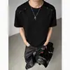 Camiseta Masculina Casual de Manga Curta Desconstruída Estilo Verão 2026, Algodão Chinês 250g, Modelagem Solta, Tamanho Grande