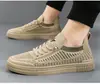 Zapatos Casuales para Hombre Transfronterizos 2026 Nuevo Estilo Mocasines Slip-On Malla Transpirable Fly-Knit Zapatos Casuales para Hombre