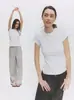 Camiseta de Manga Corta Verde Menta con Hombros Normales para Mujer, Estilo Dulce y Picante Reductor de Edad Ajustada, Nueva Camiseta Básica de Verano