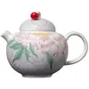 Juego de Té Kung Fu Mojing Morado Nebuloso Jardín de Primavera Peonía Pintado a Mano Peonía, Tetera Doméstica, Gaiwan, Taza de Té, Bandeja para Tetera, Colección de Juegos de Té