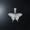 Lámpara Colgante de Mariposa con Incrustaciones de Diamantes Transfronteriza Cadena Cubana de Lujo Hip-Hop Unisex Accesorios de Joyería Collar Hip-Hop Venta al por Mayor