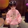 Sudadera de Felpa para Niña Invierno Nuevo Estilo Moda Sudadera con Forro de Felpa Estilo Chino para Niños Top Festivo de Año Nuevo para Niñas Pequeñas