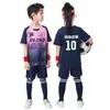 Traje de Uniforme de Fútbol Profesional para Niños Uniforme de Escuela Primaria Ropa de Entrenamiento de Verano Ropa Deportiva de Competición de Secado Rápido para Adultos con Estampado