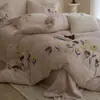 Florescendo por toda parte~ Conjunto de Cama de Lã de Leite Classe A Outono/Inverno Conjunto de Quatro Peças Plush Mate Total Face Dupla Coral Fleece Roupa de Cama 4
