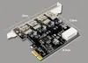 Tarjeta adaptadora USB 3.0 PCI-E directa de fábrica tarjeta de expansión para escritorio incorporada 4 USB 3.0 de alta velocidad