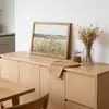 Popular Pintura de Escritorio con Marco de PS de Grano de Madera de Amazon para Decoración de Sala de Estar, Pared de Fondo de Sofá, Pintura Colgante de Paisaje Campestre