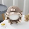 Touca de Tricô Versátil para Bebê Outono e Inverno, Touca de Lã Tricotada Fofa, Touca Quente com Proteção para Orelhas para Meninos e Meninas, Touca de Desenho Animado Super Fofa