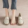 Zapatos de cuero JK pequeños, modernos y versátiles, zapatos de mujer de suela blanda, mocasines de cuero suave, nuevos zapatos de mujer transpirables y cómodos para otoño 2026