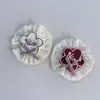 Novo Bordado de Estrela de Cinco Pontas em Renda Xadrez Bonito Laço Acessórios de Grampo de Cabelo DIY Acessórios para Sapatos Acessórios para Roupas Infantis