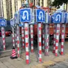 Columna de advertencia solar columna de luz intermitente luz indicadora de tráfico LED desviación de vehículos luz de advertencia de seguridad vial