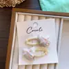 Pasador de Pelo Hecho a Mano Bordado Estilo Coreano con Estrella de Cinco Puntas Tridimensional, Pasador Versátil para Niños, Pinza para el Pelo de Niña Pequeña, Pasador Lateral con Forma de Corazón