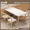 Mesa de Comedor para el Hogar Simple Pequeño Apartamento Sala de Estar Mesa para Comer Restaurante Catering Tienda de Fideos Restaurante de Comida Rápida Juego de Mesa y Sillas Comercial