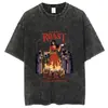 2025 Nuevo Modelo Comercio Exterior Marca Independiente Holgada y Cómoda Retro Y2K Anime Unisex Camiseta Lavada Adulto Camiseta Corta