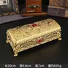 Caja de Joyería Rectangular de Metal Estilo Europeo Creativo para el Hogar, Caja de Regalo de Alta Gama para Cumpleaños y Bodas, Caja de Almacenamiento
