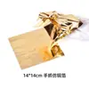 Venta al por mayor de fábrica de papel de aluminio dorado 9*9 para decoración de techo, Buda, artesanías cuadradas para bodas, papel de aluminio dorado hecho a mano