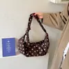 Bolso de Lunares para Mujer 2026 Nuevo Otoño Estético de Gama Alta Meilade Gamuza Felpa Bolso de Hombro Único Gran Capacidad Bolso Dumpling