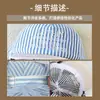 Gorra de Béisbol Coreana Versátil a Rayas Minimalista para Mujer con Cordón, Protección Solar, Visera Plana, Sombrero de Sol de Moda Casual