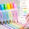 Plumón Marcador Deli S625 para Estudiantes, Marcador de Colores, Marcador Fluorescente para Resaltar y Tomar Notas, 6 Colores