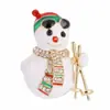 Nueva Serie Navideña Broche de Dibujos Animados Árbol de Navidad Alce Muñeco de Nieve Papá Noel Adornos Lindos Ropa al por Mayor
