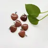 Pendente Coração de Pêssego de Pedra Natural Transfronteiriço Colar de Quartzo Rosa Ágata Acessórios de Joias DIY Pedra de Energia Yoga Atacado Fabricante