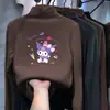 Blusa térmica infantil com forro de fleece, gola alta parcial, mangas compridas, outono e inverno, roupa íntima espessa para meninas, camada base fofa